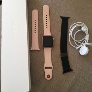 EUC Apple Watch Series 1 Rose Gold 38mm
